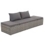vidaXL Cama de jardín 195x60 cm ratán sintético gris vidaXL Cama de jardín 195x60 cm ratán sintético gris