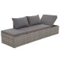 vidaXL Cama de jardín 195x60 cm ratán sintético gris vidaXL Cama de jardín 195x60 cm ratán sintético gris