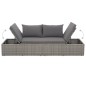 vidaXL Cama de jardín 195x60 cm ratán sintético gris vidaXL Cama de jardín 195x60 cm ratán sintético gris