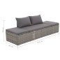 vidaXL Cama de jardín 195x60 cm ratán sintético gris vidaXL Cama de jardín 195x60 cm ratán sintético gris