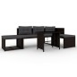 vidaXL Set de muebles de jardín 4 piezas ratán sintético marrón vidaXL Set de muebles de jardín 4 piezas ratán sintético marrón