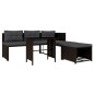 vidaXL Set de muebles de jardín 4 piezas ratán sintético marrón vidaXL Set de muebles de jardín 4 piezas ratán sintético marrón