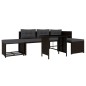 vidaXL Set de muebles de jardín 4 piezas ratán sintético marrón vidaXL Set de muebles de jardín 4 piezas ratán sintético marrón
