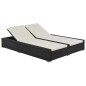 vidaXL Tumbona doble ratán sintético negro vidaXL Tumbona doble ratán sintético negro