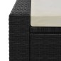 vidaXL Tumbona doble ratán sintético negro vidaXL Tumbona doble ratán sintético negro