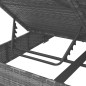 vidaXL Tumbona cama con cortinas de ratán sintético gris vidaXL Tumbona cama con cortinas de ratán sintético gris