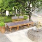 vidaXL Sofá cama de jardín 2 en 1 con cojín madera maciza acacia 190cm vidaXL Sofá cama de jardín 2 en 1 con cojín madera maciza acacia 190cm