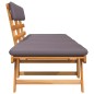 vidaXL Sofá cama de jardín 2 en 1 con cojín madera maciza acacia 190cm vidaXL Sofá cama de jardín 2 en 1 con cojín madera maciza acacia 190cm