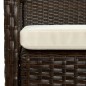 vidaXL Silla de jardín con cojín ratán sintético marrón vidaXL Silla de jardín con cojín ratán sintético marrón