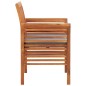 vidaXL Silla de comedor para jardín con cojín madera maciza de acacia vidaXL Silla de comedor para jardín con cojín madera maciza de acacia