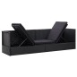 vidaXL Sofá de jardín con cojines y almohadas ratán sintético negro vidaXL Sofá de jardín con cojines y almohadas ratán sintético negro