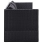 vidaXL Sofá de jardín con cojines y almohadas ratán sintético negro vidaXL Sofá de jardín con cojines y almohadas ratán sintético negro