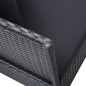 vidaXL Sofá de jardín con cojines y almohadas ratán sintético negro vidaXL Sofá de jardín con cojines y almohadas ratán sintético negro