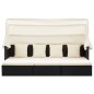 vidaXL Tumbona cama jardín techo ratán sintético negro vidaXL Tumbona cama jardín techo ratán sintético negro