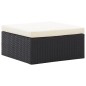 vidaXL Tumbona cama jardín techo ratán sintético negro vidaXL Tumbona cama jardín techo ratán sintético negro