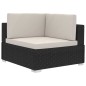 vidaXL Set de sofás de jardín 4 piezas y cojines ratán sintético negro vidaXL Set de sofás de jardín 4 piezas y cojines ratán sintético negro