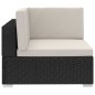 vidaXL Set de sofás de jardín 4 piezas y cojines ratán sintético negro vidaXL Set de sofás de jardín 4 piezas y cojines ratán sintético negro