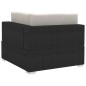 vidaXL Set de sofás de jardín 4 piezas y cojines ratán sintético negro vidaXL Set de sofás de jardín 4 piezas y cojines ratán sintético negro
