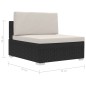 vidaXL Set de sofás de jardín 4 piezas y cojines ratán sintético negro vidaXL Set de sofás de jardín 4 piezas y cojines ratán sintético negro