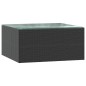 vidaXL Set muebles de jardín 5 piezas y cojines ratán sintético negro