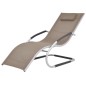 vidaXL Tumbona con cojín aluminio y textilene gris taupe vidaXL Tumbona con cojín aluminio y textilene gris taupe