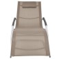 vidaXL Tumbona con cojín aluminio y textilene gris taupe vidaXL Tumbona con cojín aluminio y textilene gris taupe