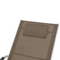 vidaXL Tumbona con cojín aluminio y textilene gris taupe vidaXL Tumbona con cojín aluminio y textilene gris taupe