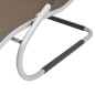 vidaXL Tumbona con cojín aluminio y textilene gris taupe vidaXL Tumbona con cojín aluminio y textilene gris taupe