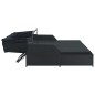 vidaXL Tumbona para 2 personas con toldo ratán sintético negro vidaXL Tumbona para 2 personas con toldo ratán sintético negro