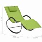 vidaXL Tumbona con cojín textilene verde vidaXL Tumbona con cojín textilene verde
