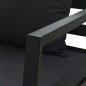 vidaXL Sofá de jardín de 2 plazas con cojines aluminio gris oscuro vidaXL Sofá de jardín de 2 plazas con cojines aluminio gris oscuro