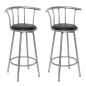 vidaXL Taburetes de cocina 2 unidades cuero sintético negro vidaXL Taburetes de cocina 2 unidades cuero sintético negro