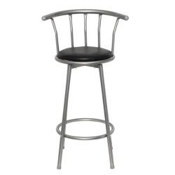 vidaXL Taburetes de cocina 2 unidades cuero sintético negro 