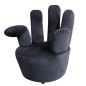 vidaXL Sillón en forma de mano de terciopelo negro vidaXL Sillón en forma de mano de terciopelo negro