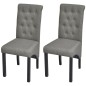 vidaXL Sillas de comedor 2 unidades tela gris claro vidaXL Sillas de comedor 2 unidades tela gris claro