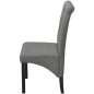 vidaXL Sillas de comedor 2 unidades tela gris claro vidaXL Sillas de comedor 2 unidades tela gris claro