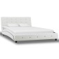 vidaXL Estructura de cama cuero sintético blanco 120x200 cm vidaXL Estructura de cama cuero sintético blanco 120x200 cm