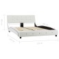 vidaXL Estructura de cama cuero sintético blanco 120x200 cm vidaXL Estructura de cama cuero sintético blanco 120x200 cm