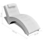 vidaXL Diván con almohada de cuero sintético blanco vidaXL Diván con almohada de cuero sintético blanco