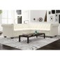 vidaXL Sofá Chesterfield 5 plazas de cuero artificial blanco vidaXL Sofá Chesterfield 5 plazas de cuero artificial blanco