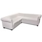 vidaXL Sofá Chesterfield 5 plazas de cuero artificial blanco vidaXL Sofá Chesterfield 5 plazas de cuero artificial blanco