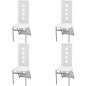 vidaXL Sillas de comedor 4 unidades cuero sintético blanco