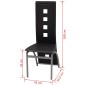 vidaXL Sillas de comedor 4 unidades cuero sintético negro vidaXL Sillas de comedor 4 unidades cuero sintético negro