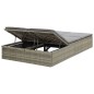 vidaXL Tumbona convertible con cojín de ratán sintético gris vidaXL Tumbona convertible con cojín de ratán sintético gris