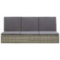 vidaXL Tumbona convertible con cojín de ratán sintético gris vidaXL Tumbona convertible con cojín de ratán sintético gris