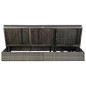 vidaXL Tumbona convertible con cojín de ratán sintético gris vidaXL Tumbona convertible con cojín de ratán sintético gris