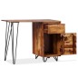 vidaXL Escritorio con 1 cajón y 1 armario de madera maciza de sheesham vidaXL Escritorio con 1 cajón y 1 armario de madera maciza de sheesham