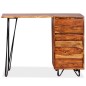 vidaXL Escritorio con 1 cajón y 1 armario de madera maciza de sheesham vidaXL Escritorio con 1 cajón y 1 armario de madera maciza de sheesham