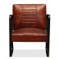 vidaXL Sillón de cuero auténtico marrón vidaXL Sillón de cuero auténtico marrón