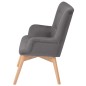 vidaXL Sillón con taburete reposapiés tela gris vidaXL Sillón con taburete reposapiés tela gris